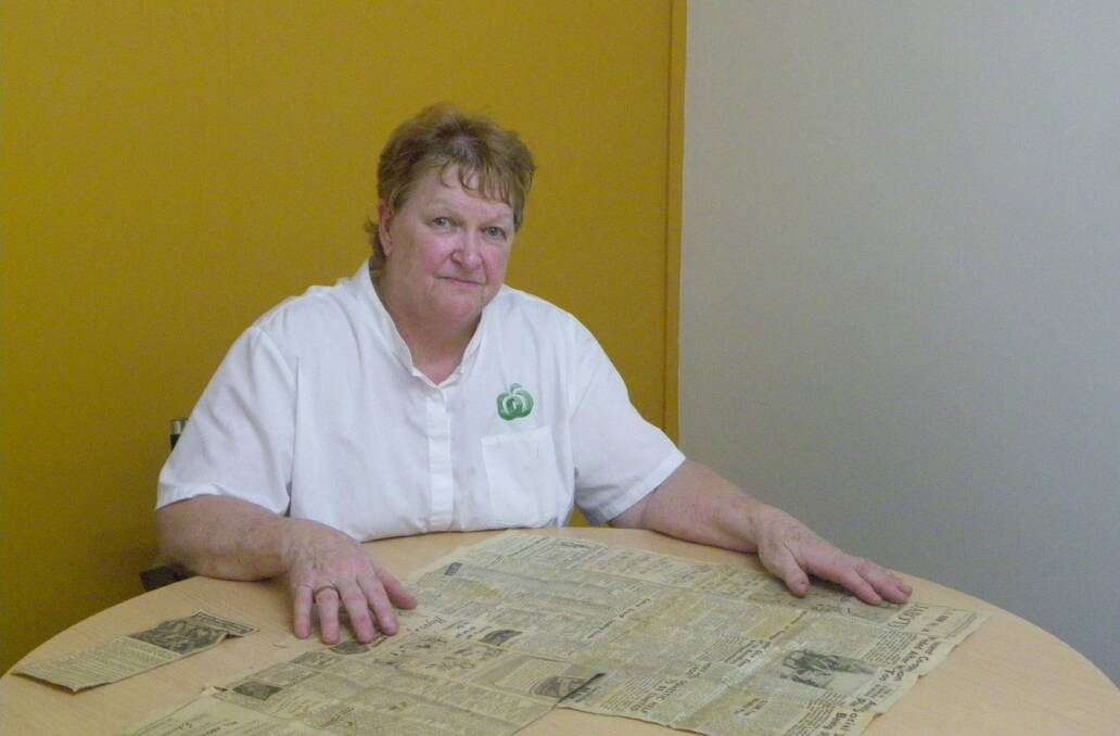 LEST WE FORGET:  Parkside resident Dianne Webber and the newspaper clippings that were treasured by her mother.
