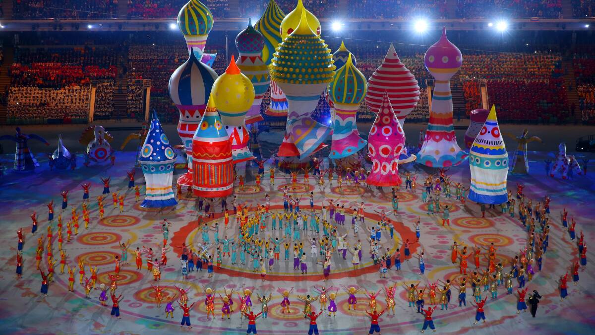 Scenes from the opening ceremony of the 2014 Winter Olympic games. Photo: GETTY IMAGES