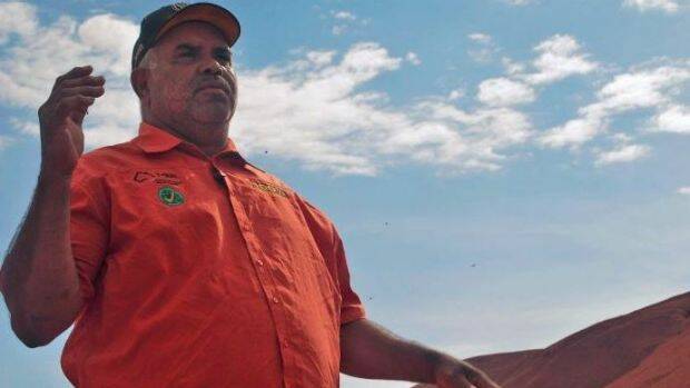 Traditional owner Sammy Wilson says it is time to stop climbing Uluru. Photo: ABC News: Rosa Ellen
