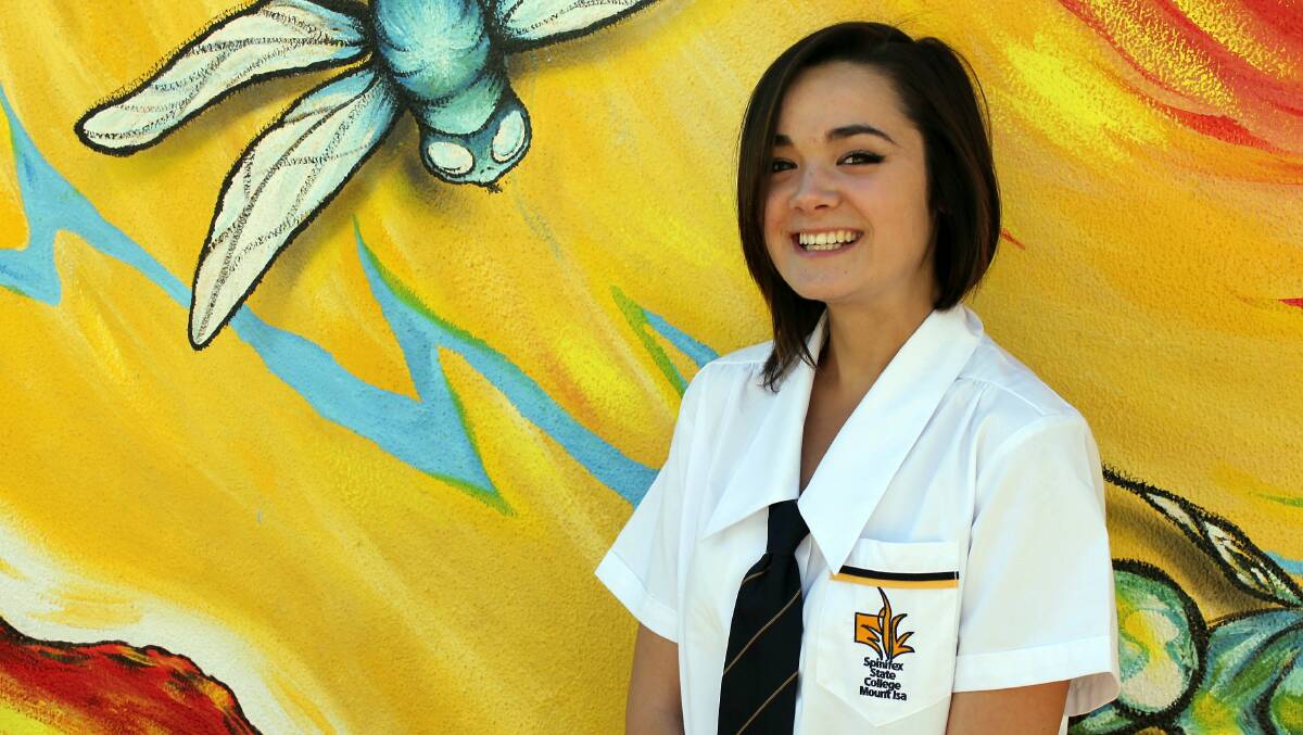 ROLE MODEL: Spinifex State College student Justice King. – Picture: HAILEY RENAULT