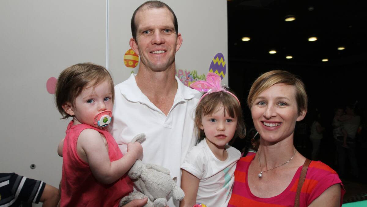 FAMILY: Hannah, 1, Brad, Kelli and Charlotte Inskip, 4. 