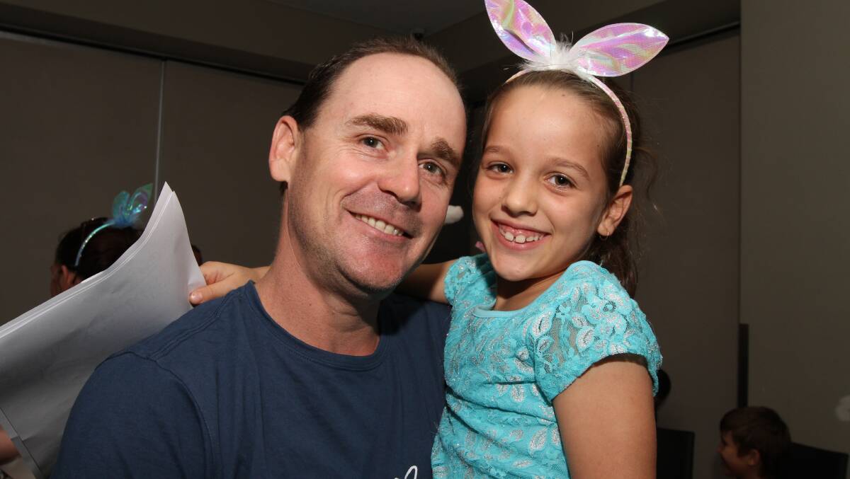 HAPPY: Phil  and Brianna Hatherell, 7. 