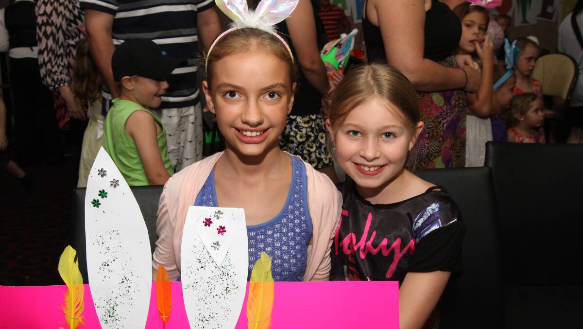 CRAFTY: Amelia Weckert, 10 and Kate Hines, 9. 