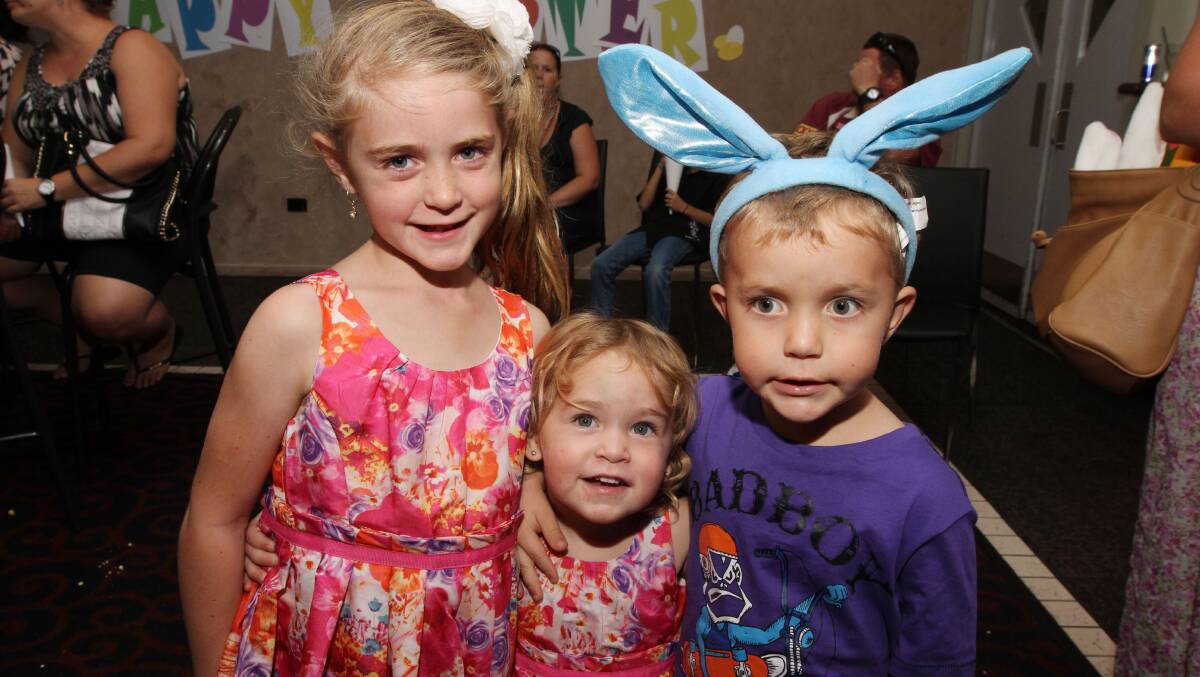 TRIO: Ashlee, 6, Brianna, 2, and Darcy Toms, 4.