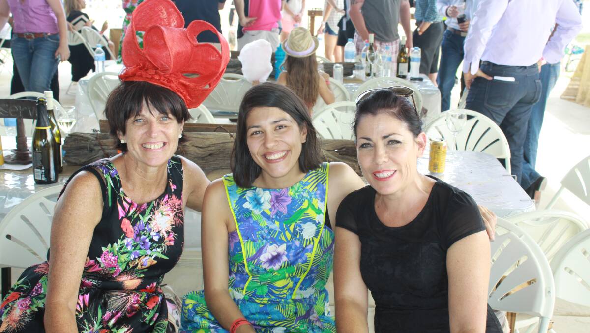 LADIES DAY: Sonya Rogers, Juanita Ogliastri and Kate Wombwell enjoyed each other’s company at the Red Claw Luncheon. 