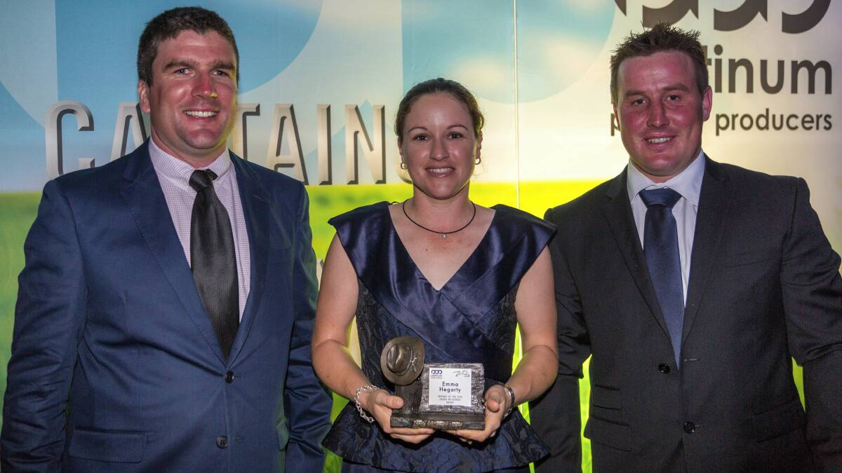 Zanda Award winner and runners-up Luke Wright, Emma Hegarty and Athol New.