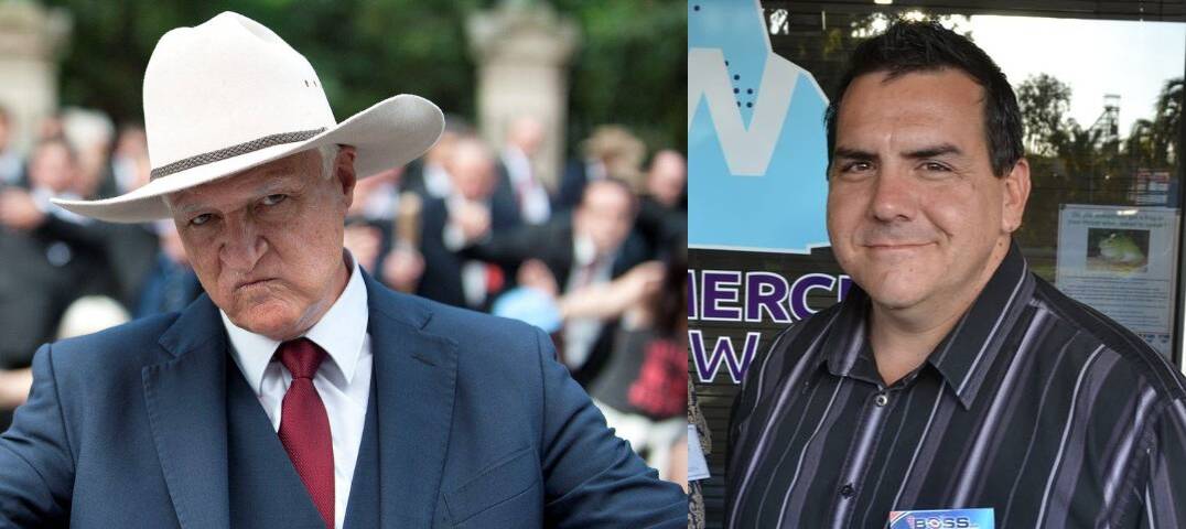 Federal member for Kennedy Bob Katter (left) and Commerce North West president Travis Crowther.