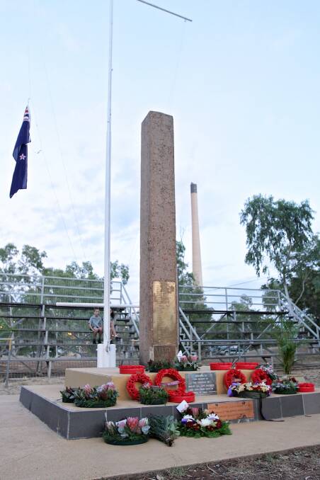ANZAC: Residents paid their respects at the dawn service.
