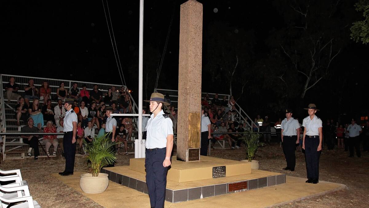DAWN SERVICE: 111 Airforce cadets at the dawn service.