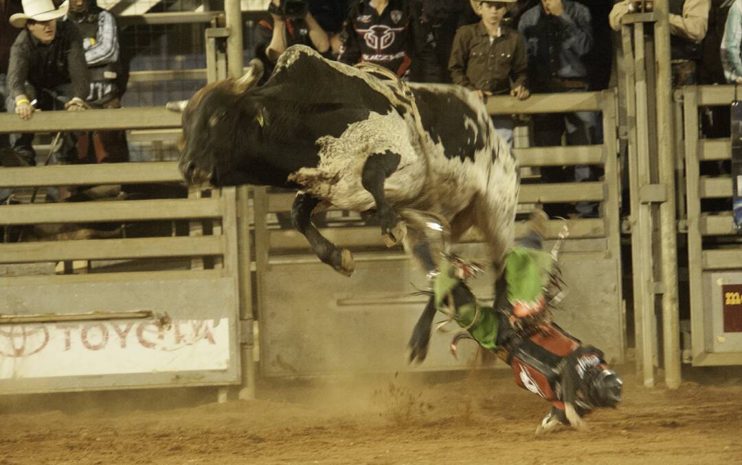 Sam O’Connor was granted a re-ride after this bull gave him a hard ride.