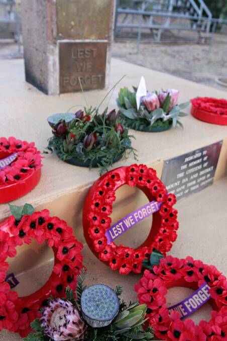 LEST WE FORGET: Wreaths laid at the dawn service.