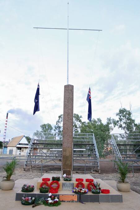 SERVICE: Mount Isa's dawn service attracted a large crowd at George McCoy Park.