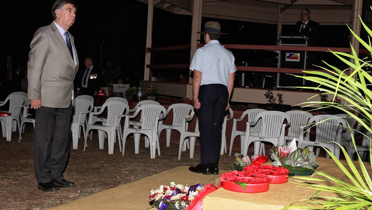 WITH RESPECT: Mount Isa Mayor Tony McGrady takes a minute to reflect. 