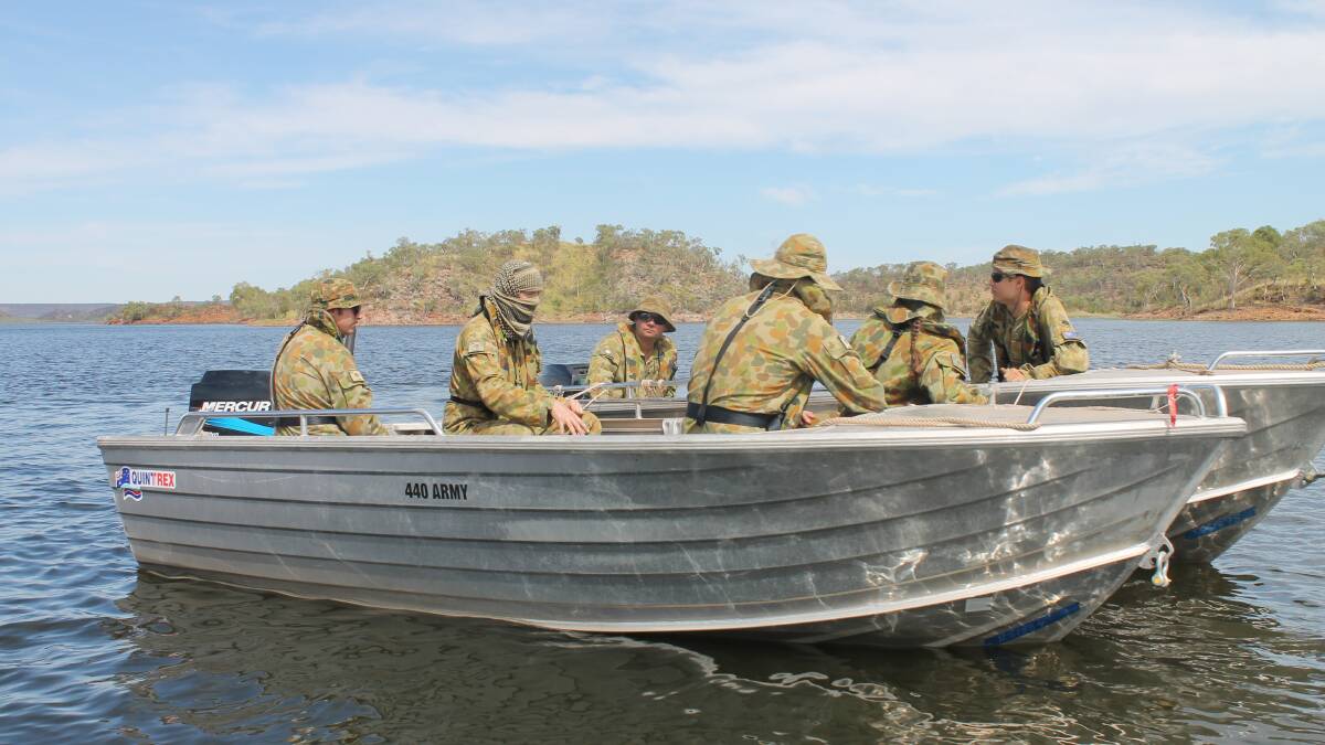 SOLDIERS from Mount Isa Delta Company of the 51st Battalion North West Queensland - commonly known as the Gulf Company – have recently completed four days of training to prepare them for a number of different situations. 
The troops started the four days with introductory briefs on Friday, followed by rifle training and ending the four days at Lake Moondarra learning marine navigation, formations, hand signals and towing drills among others on the lake.  
Thirty soldiers participated in this weekend’s training, traveling as far as the Sunshine Coast and Longreach to be a part of the 51st Battalion. 
Officer Commanding David Hopgood said the weekend was a training success. 
“This is a requirement to keep going throughout the year, the next training day is Anzac Day where we will go out on patrol to maintain their training for future operations,” he said. 
“Training started Friday night with rifle training at Rifle Range on Saturday.
“Sunday they did their basic fitness followed by briefs and then we celebrated the 99th birthday for the 51st Battalion, ending with boat training out at Lake Moondarra.”
Officer Commanding Hopgood wants more females to join Delta Company. 
“We have one female here in Delta Company but it would be good to see more that are interested in joining,” he said. 
“There is logistics, patrol and a lot of other jobs for them.” 
Delta Company Private Aidan Hobbs said he joined the reserves when he was in University and found the weekend beneficial to brush up on his skills. 
“It’s been about 12 months since I was in the boats, so it’s good to practice drills,” he said. 
“We went out and had a range shoot that was pretty good because every 12 months we have to pass a range shot.” 
Delta Company Private Michele White said she joined to help further her skills and prepare her for any workplace. 
“I first joined as another form of employment in University and I also hoped it would be my extra skills could transfer into the work force,” she said. 
“I gather information and turn it into intelligence which can be used by the Officer in Command to make well informed decisions.” 
If you are interested in joining or would like more information about Delta Company call (07) 47401200 or (07) 47401201. 
