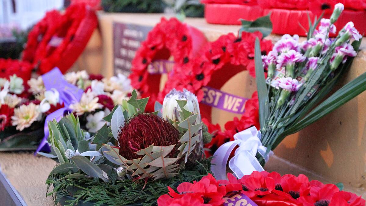 HONOUR: Many wreaths were laid to remember the diggers.