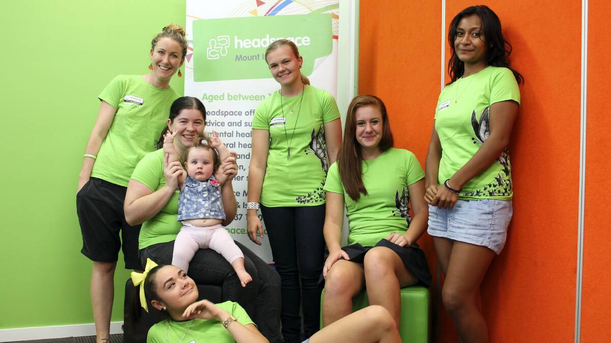 BIG DAY: Emily Brodie, Stephanie Bithell with daughter Gillian Bithell, Tiarna Pertout, Mel Marsh, Ryatta Fohetaha and Justice King and missing members Belinda Anderson, Amber Jones, Roxanne Ellis, Natasha Marsh, Kaitlyn Rogers, Ashleigh Stadden and Ebony Butler from the headspace Mount Isa Event Planning Committee at their last event meeting before the big day. 