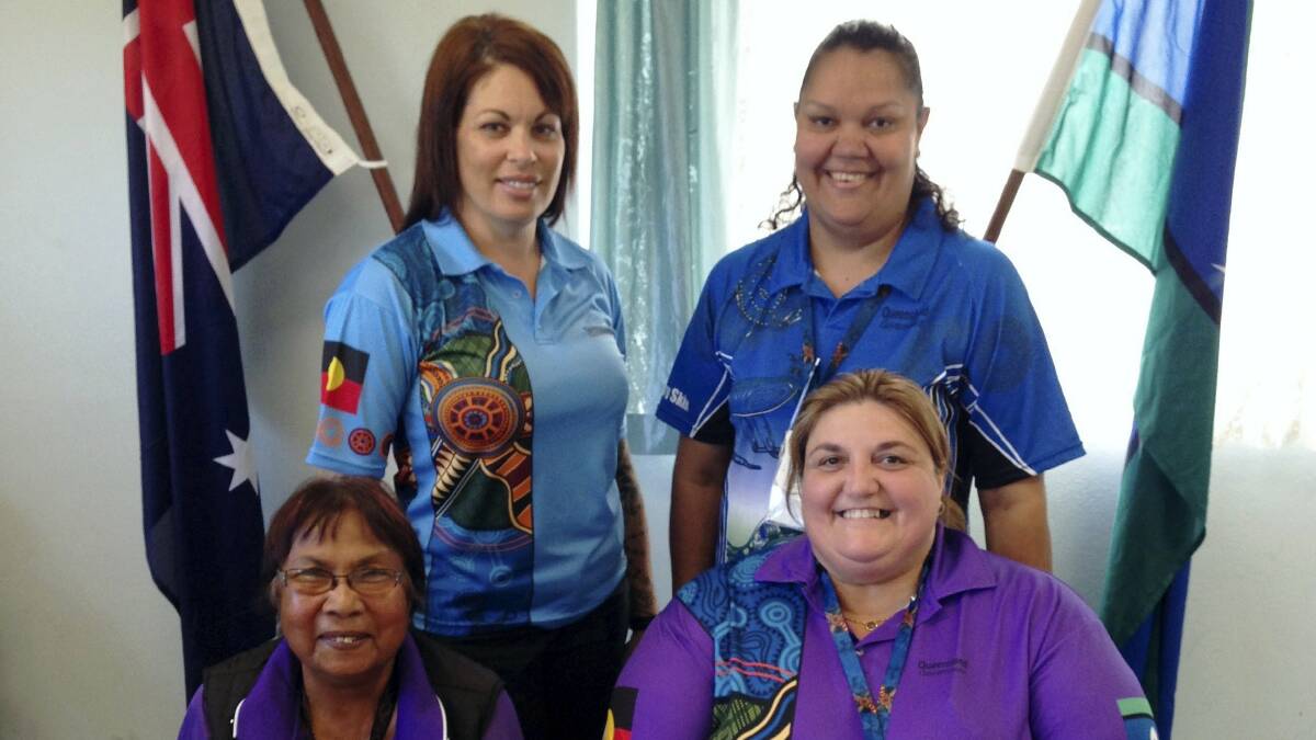The North West Hospital and Health Service team of Sherron Dempsey, Desley Dempsey, Frances Page, Linda Ford plan the 2015 NAIDOC celebration.