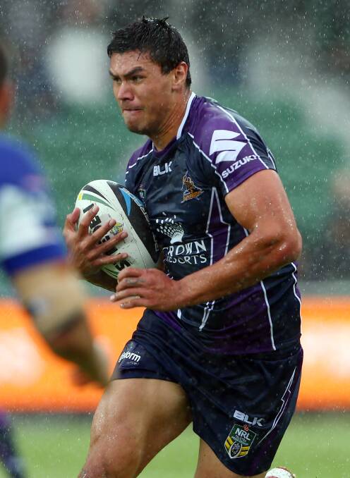 Jordan McLean in action for the Storm. Picture: Getty