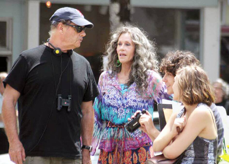 PEACE, LOVE & MISUNDERSTANDING (2011) | On set with Jane Fonda. "Old school and totally no attitude, just wonderful. 'Yes, Bruce. No, Bruce. Is this all right, Bruce?' "
