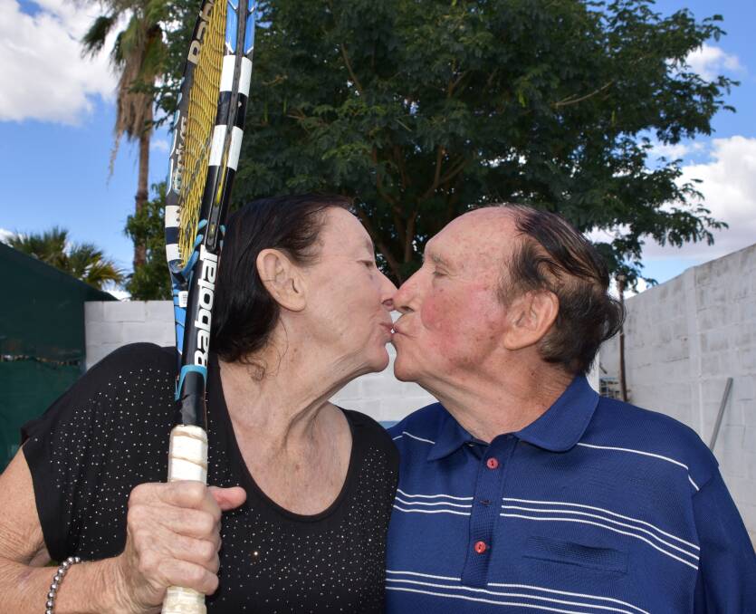Long term Mount Isa couple Sergio and Anne  Buontempi still hold hands and share loving looks.