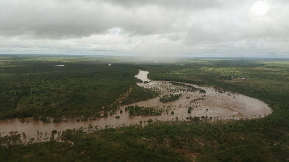 SOGGY SIGHT: The Leichhardt River in flood near Burketown. Photo: Burke Shire Council.