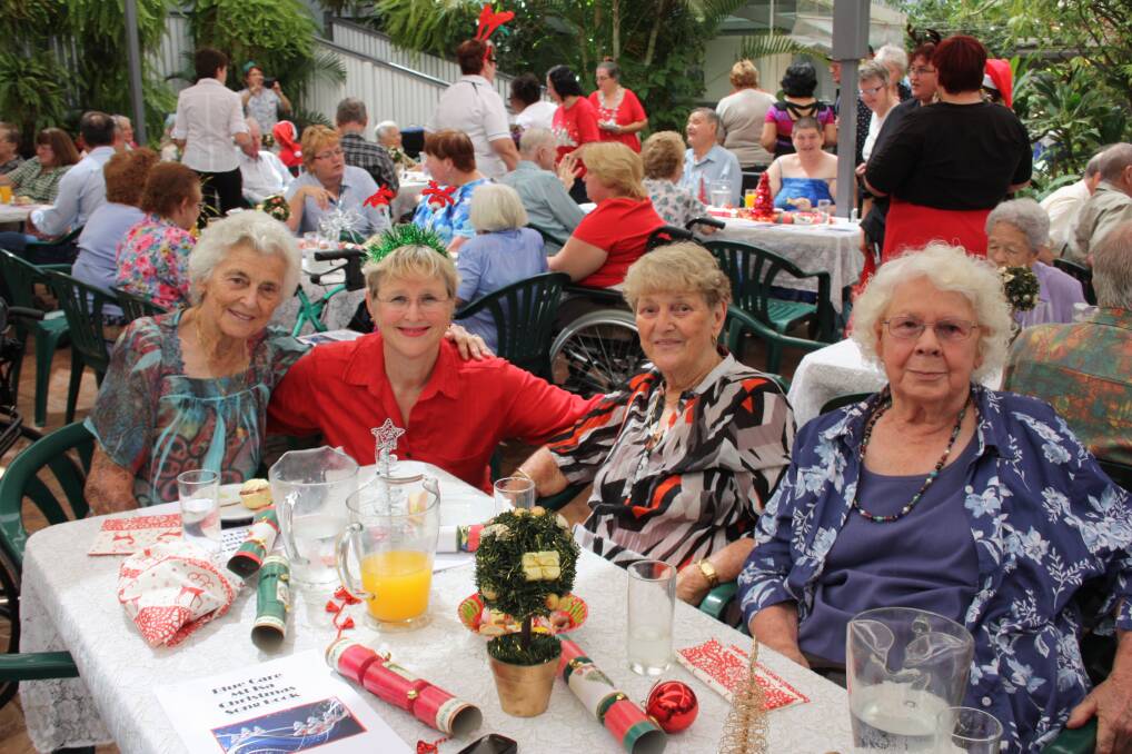 MAKING MEMORIES: Enjoying some social time are, from left, Edith Douglas, clinical nurse Joanne Tencza, Lena Wright and Diane Lister.