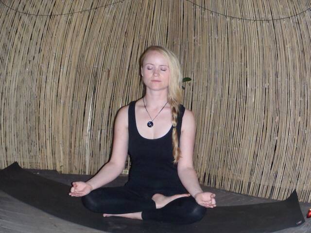 NAMASTE: Yoga instructor Janine O'Sullivan finds her inner peace in India. - zz
