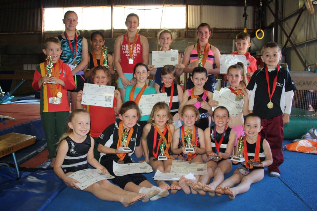 STARS OF THE WEST: The North West Gymnastics club celebrate with their swag of Great Western Games' medals. 
 
 
 
 
 
 
 
INSIDE: More Junior sport