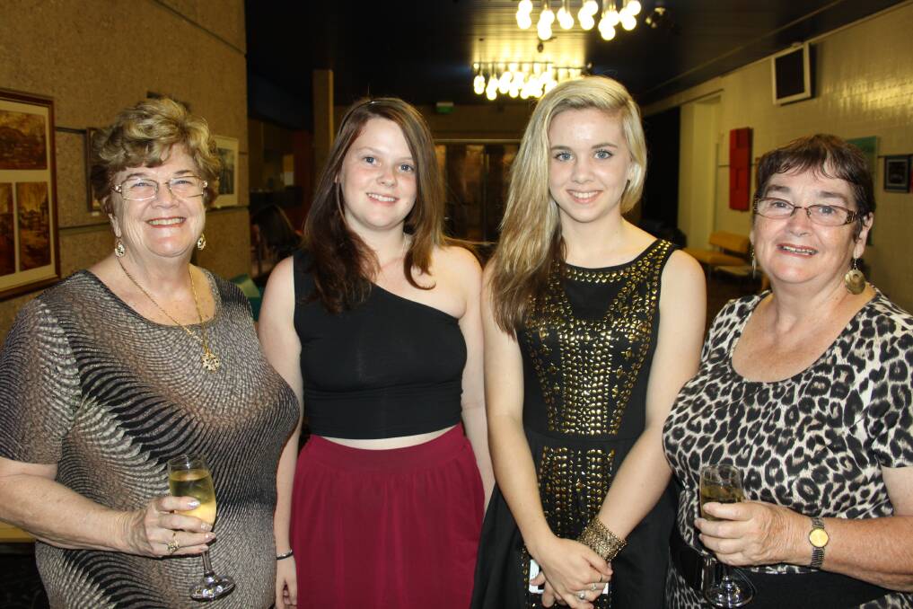 GIRL'S NIGHT OUT: From left, Lyn Godbold, Chelsea Isaacson, 14, Megan Aderson, 15, and Jessie Moore.