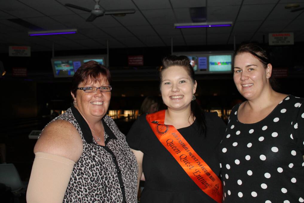 RODEO QUEEN QUEST: From left, Trish Goller with Rodeo Queen Quest entrant Irena Paznikov and Vicki Portch.