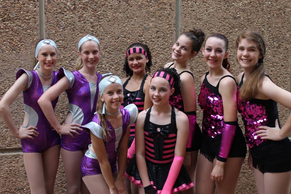 DANCERS: From left, Shelby Smith, 12, Shayla Luparia, 13, Linsey Jackson, 12, Jemma Russell, 12, Katelyn Scammell, 13, Mikayla Korte, 15, Shaylee Griffiths, 15, and Amy Knight, 15.