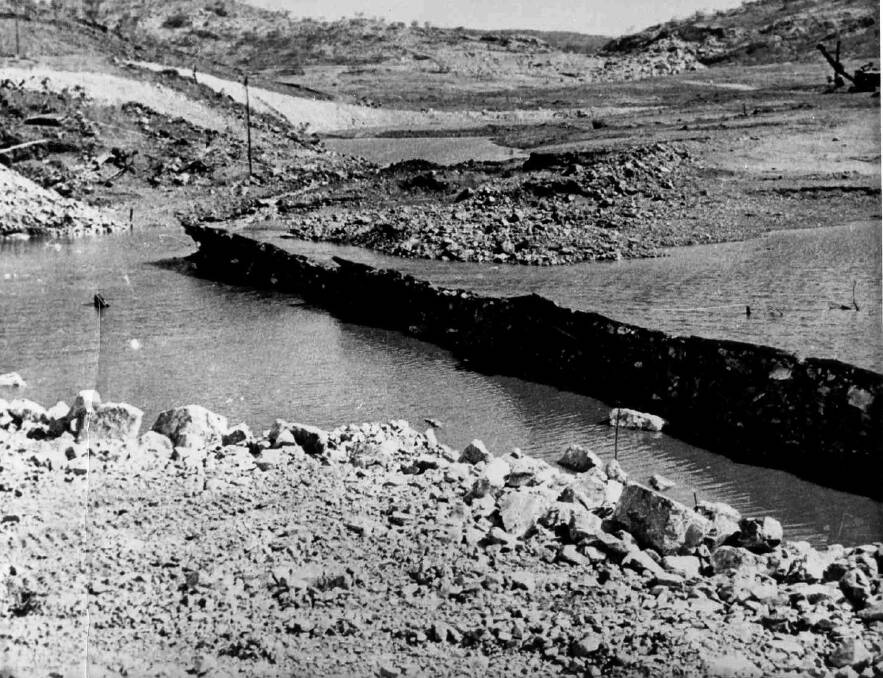 DAMAGE: The result of flooding in December 1956.