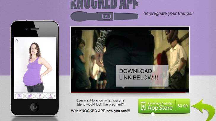 'Absolutely dreadful' ... The Knocked App allows users to 'impregnate anyone you meet.'