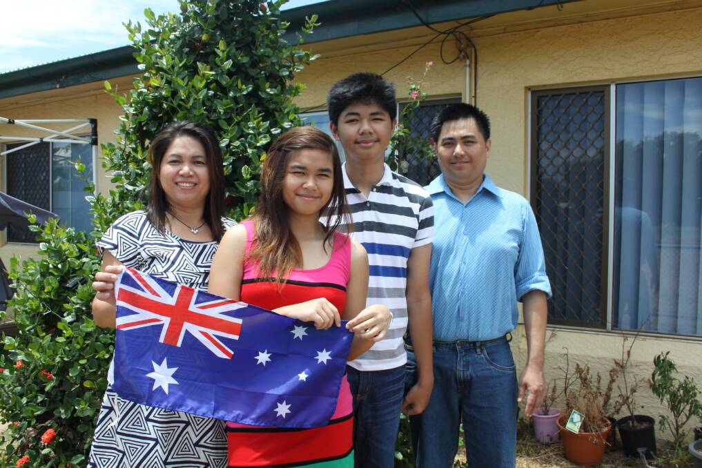 PROUD TO BE AUSSIE: Zeny and Johnathan Araneta, with daughter Irish and son Matthew, said they were excited to finally become Australian citizens after living in Mount Isa for four years. - Picture: HAILEY RENAULT/7137