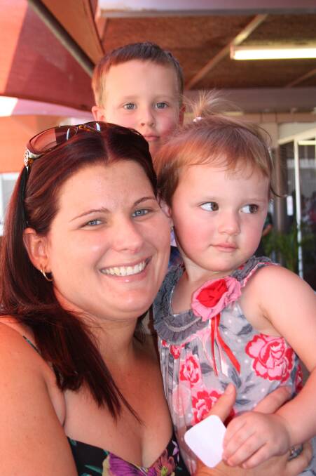 FAMILY FUN: Enjoying a day out with mum Josslyn Polkinghorne are Colton Blyth, 4, and Skyla Blyth, 2.