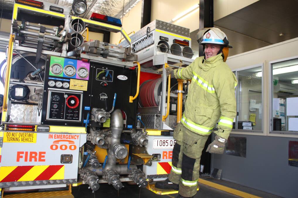 READY TO ROLL: Auxiliary firefighter Michael Dalton loves the challenge of his role in the fire and rescue department.-Picture: JASMINE BARBER/2754
