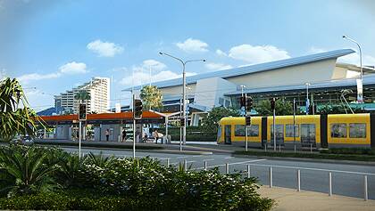 Artist impression of the Gold Coast light rail system. Photo: Supplied