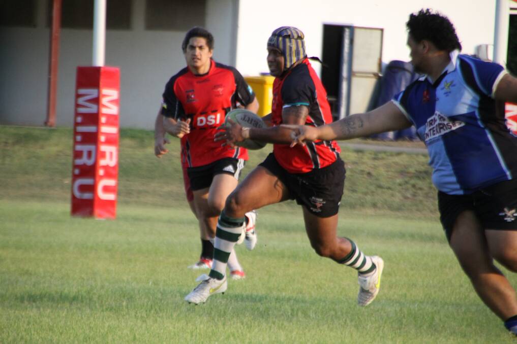 STAR OF FIJI: Pana Ravouvou of the Euros has broken many tackles on his journey from Fiji to Mount Isa.