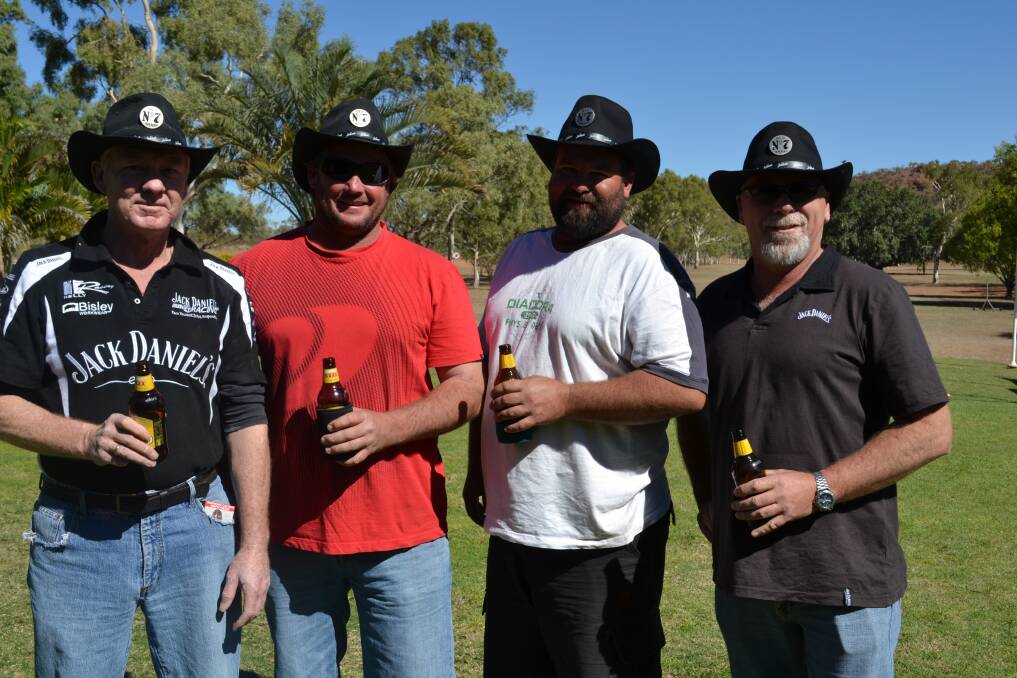 JACKS BACK: Andy Allan, Scott Johnson, Jarred Phillips and Max Walker in their matching team hats.