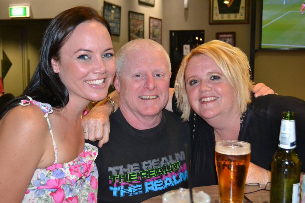 FUNNY: Alison Evans, Mark Hanlon and Kirsty Mcwillian get ready for a big night ahead.