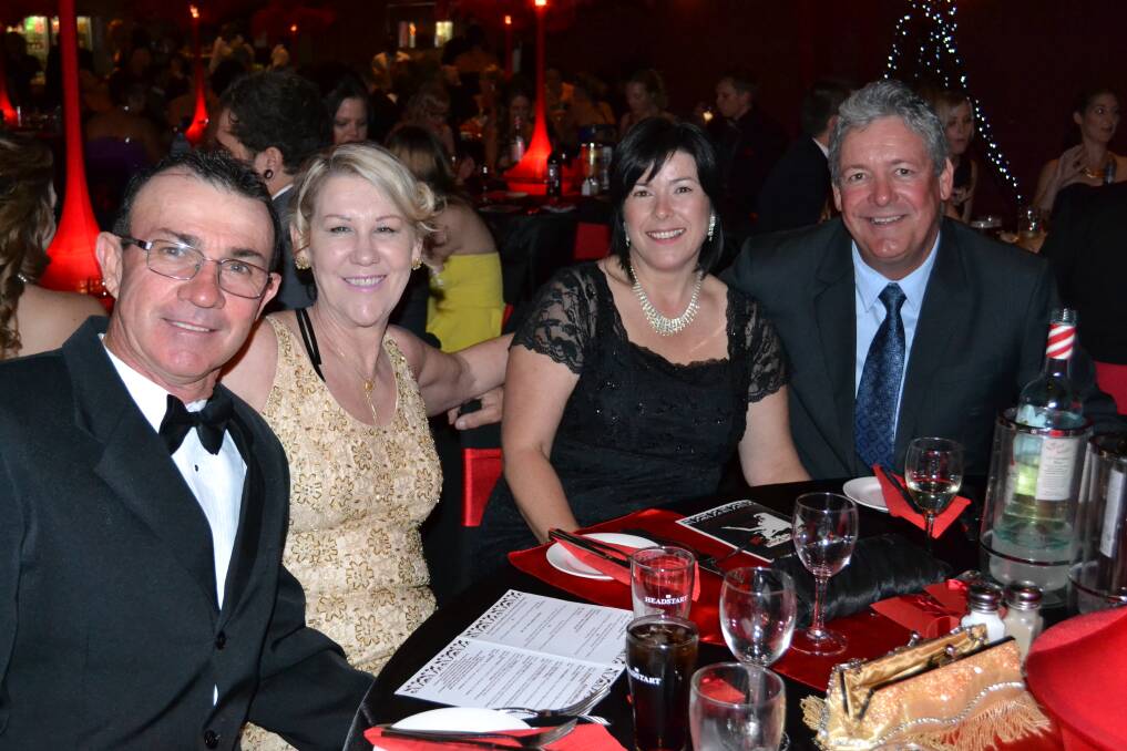 HOSPITAL BALL: Bradley and Ruth Warren and Marcus and Gordana Evans enjoy a night out with friends.