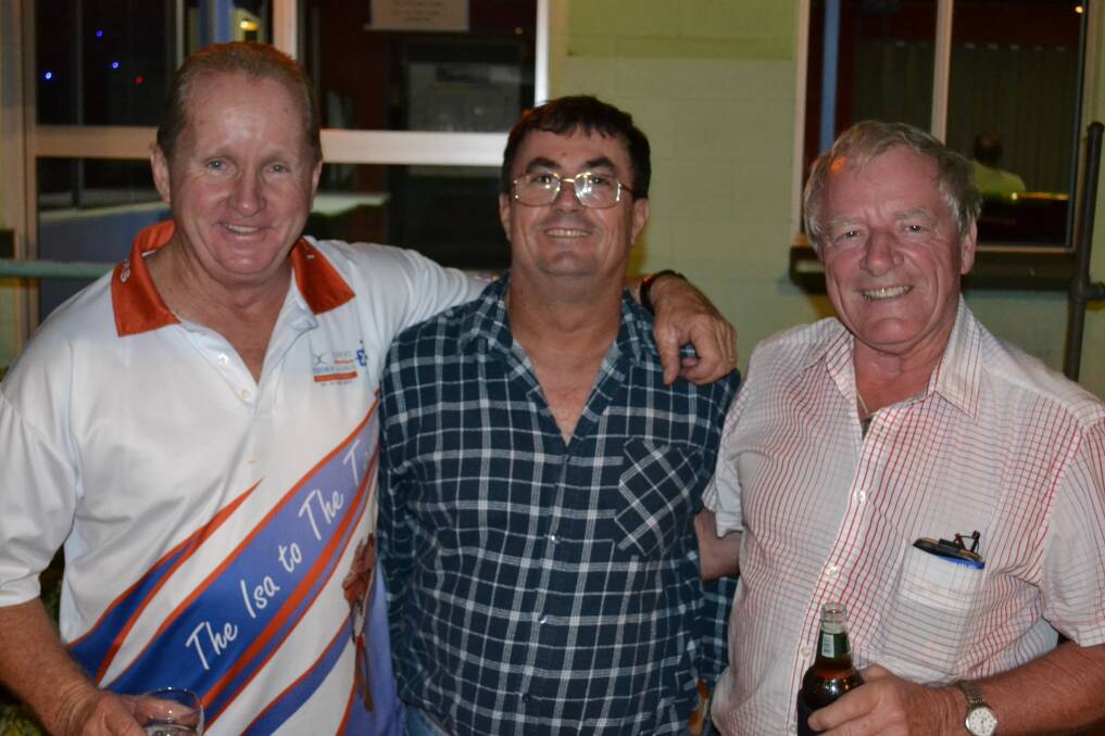 COMMITTEE: Island Bowls Club chef Mark Burgess, organiser Bob Morgan and president Tony Slann are pleased with the nights turn out.