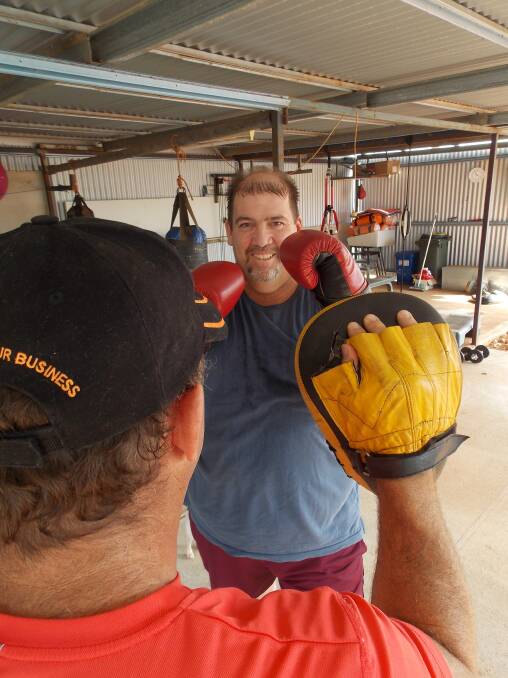FIGHTING FIT: Heavy weight Simon Bolton wants to lose another 50 kilograms under friend and trainer Billy Krause's program. - Picture: HAILEY RENAULT/7311