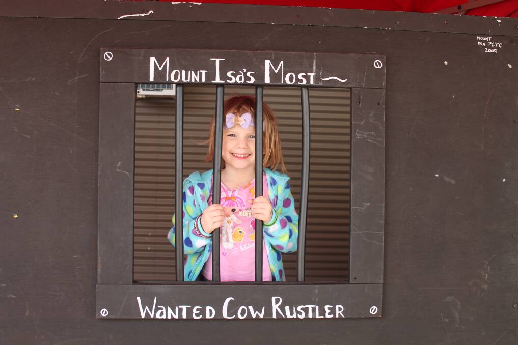 WANTED: Madison Webb, 3, gets locked up at the show.