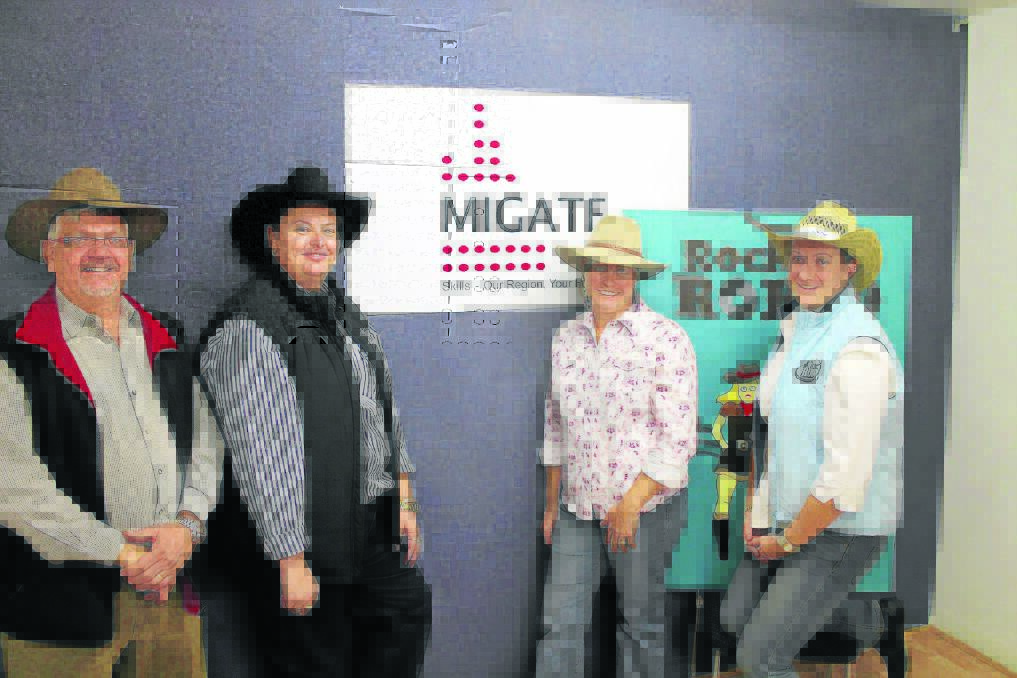 BEST DRESSED FOR RODEO: From left, Ron Pertovt, Tracy Pertovt, Lorena Martyr and Nicole Hughes gear up for the annual MIGATE Best Dressed Premises competition. - Picture: JASMINE BARBER/7653