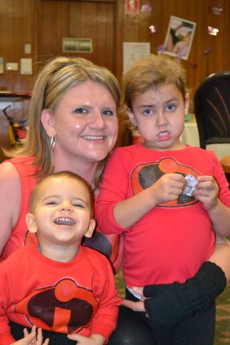 THE INCREDIBLES: Stevie, Cooper, 18 months, and Keeley Bambrick, 3.