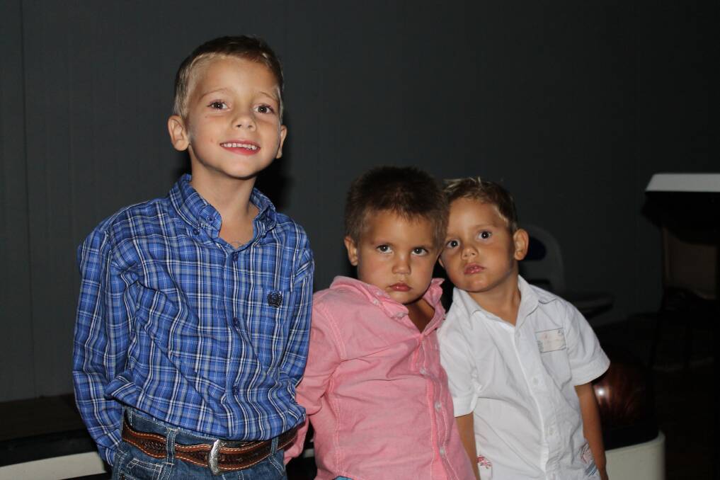 CUTE KIDS: From left, Thomas Anderson, 5, Ezra Donovan, 3, and Dominik Anderson, 3.