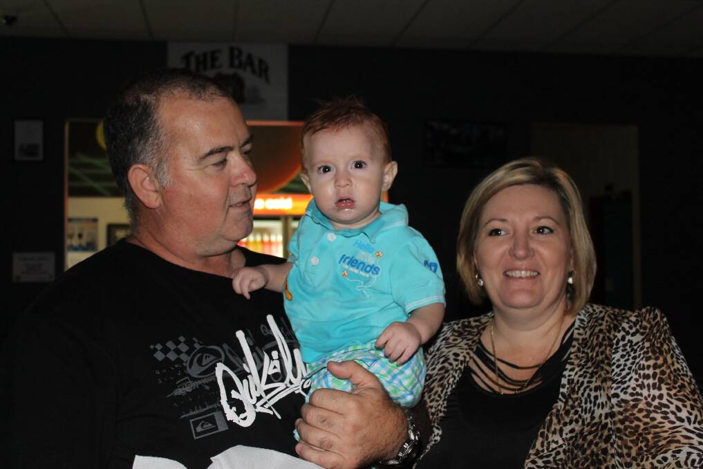 FAMILY TIME: Wayne and Tracie Hewitt spend time with grandson Bentley Bayntun, 1.