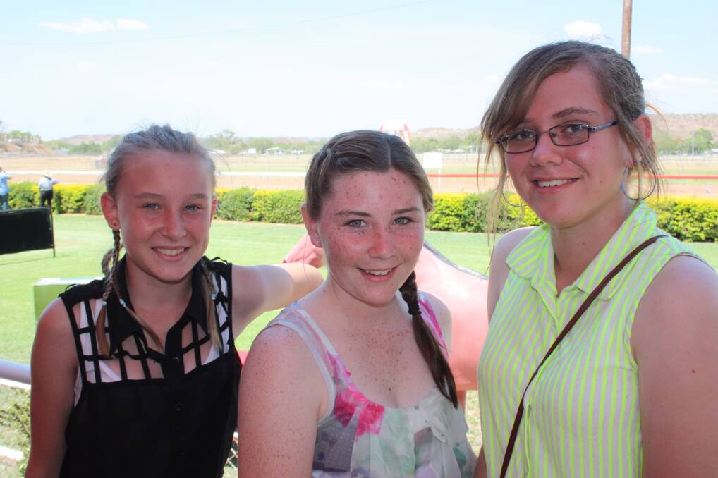 GIRL TALK: Stephanie Johns, 14, Morgan Thrower, 14, and Summer Snelling, 14, enjoy some girl time.
