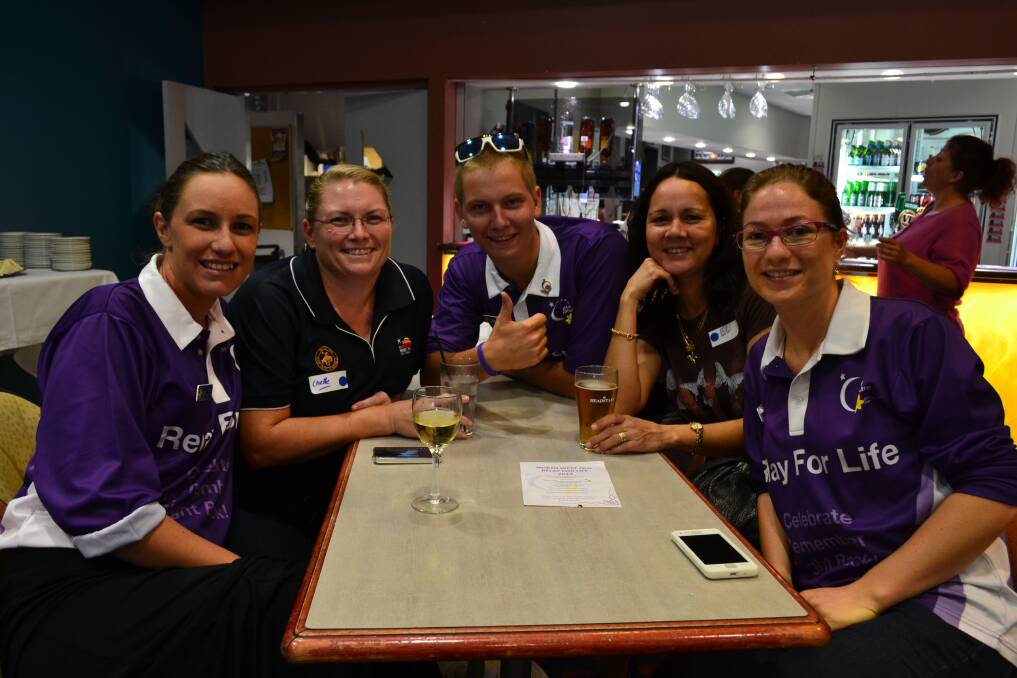 RELAY FOR LIFE: Relay for Life activity and events coordinator Ally Fleming, Relay for Life participant Michelle Lee, Relay for Life chairman Beau Thomas, Elamef Price and Relay for Life North Queensland coordinator Taryn Atique get ready for the launch.